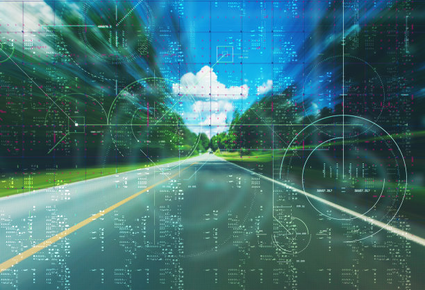 自动驾驶汽车的街景图片下载