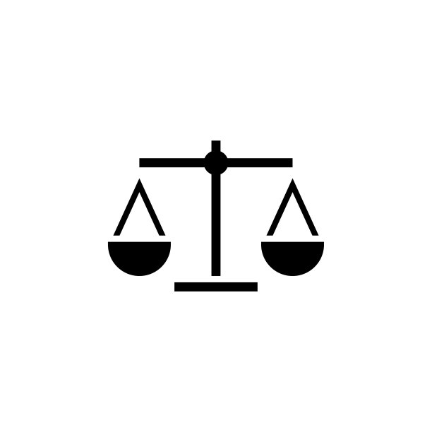 律师事务所天平图标设计模板矢量图片下载