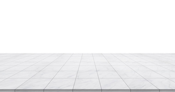 空大理石地板孤立在白色背景图片下载