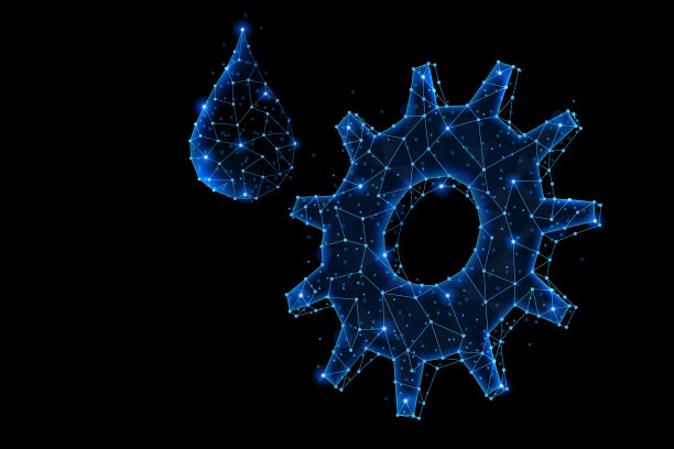 齿轮的抽象多边形光图片下载