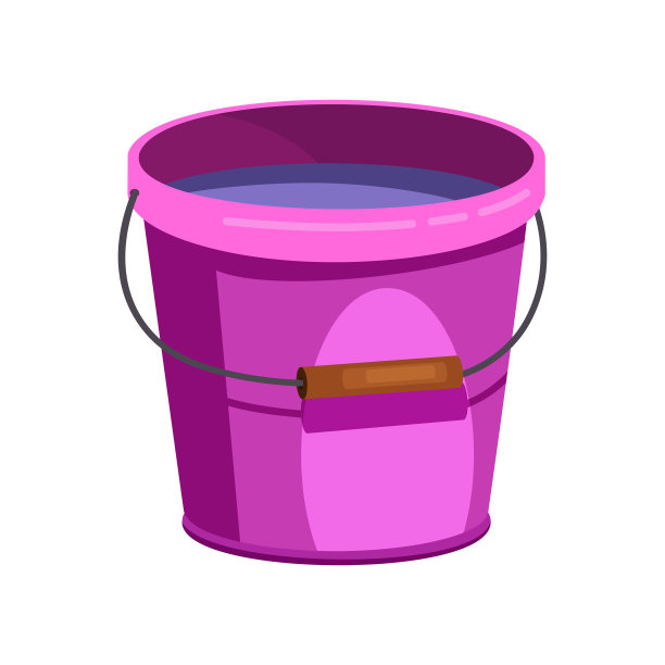 紫色塑料桶插图图片下载