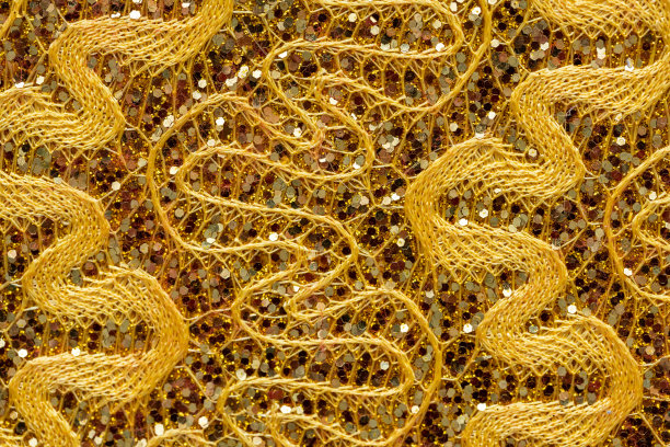 中国传统的金线刺绣图片下载