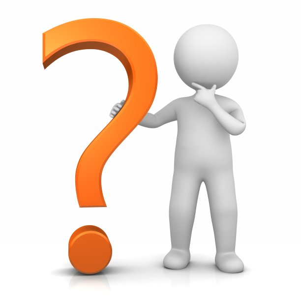 问号3d橙色问号问号询问符号图标与思考棍人解决问题孤立在白色背景图片下载