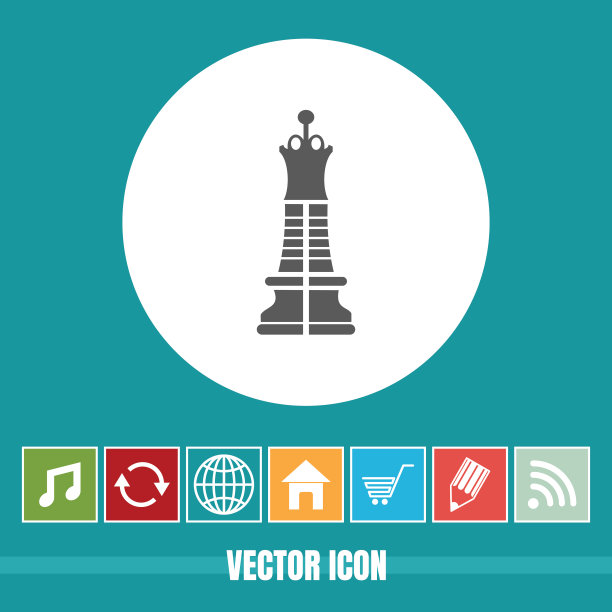 带有奖励图标的实用矢量象棋图标，非常适用于移动应用、软件和Web图片下载