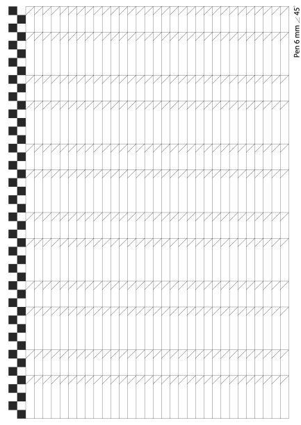 适用于平行书法笔尖大小为6毫米的写字练习纸和A4尺寸的工作纸图片下载