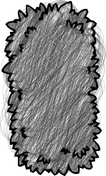 单色铅笔风格草的草图图片下载