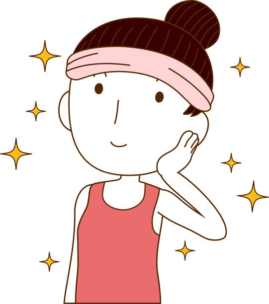 插图一个可爱的女士谁是洗脸图片下载