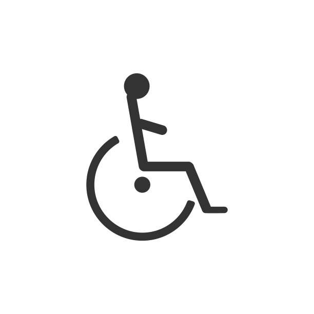 残疾人图标隔离，轮椅残疾标志，扁平设计，矢量图图片下载
