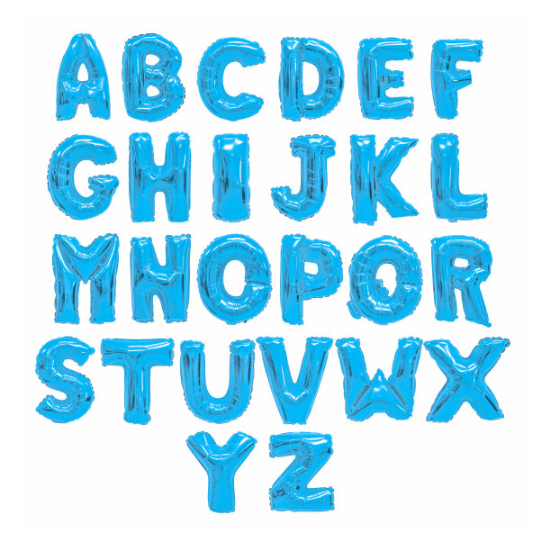浅蓝色气球上的英文字母图片下载