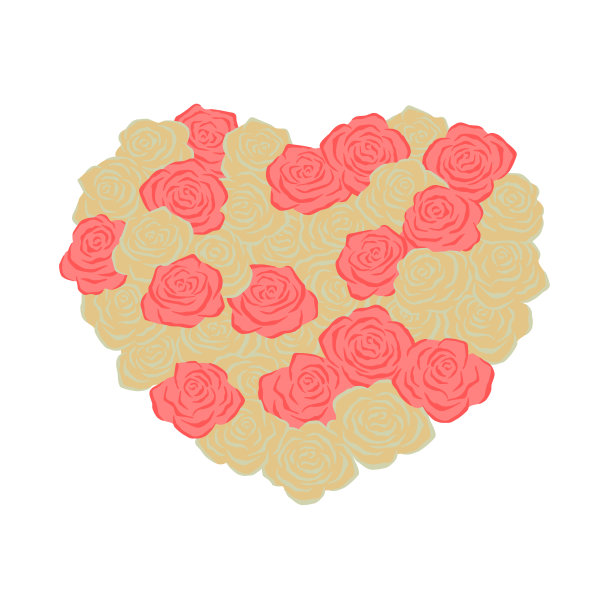 浪漫的玫瑰。心的形态。爱图片下载