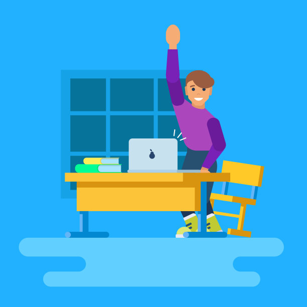 坐在课桌前不耐烦的学生。素材图片