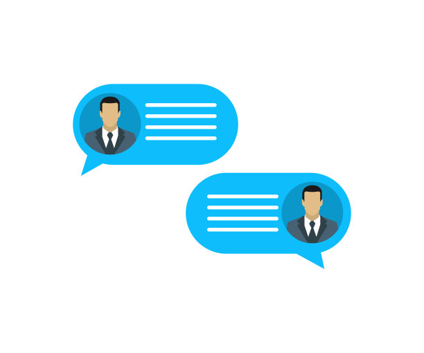 两个人的通信。两人聊天。带人的消息图标图片下载