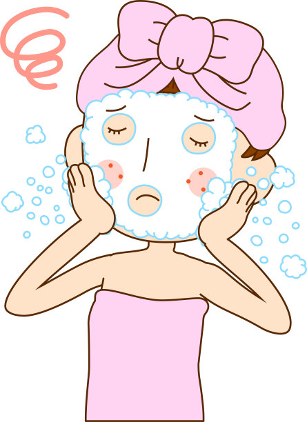 一个女人的皮肤粗糙的插图后，洗澡图片下载