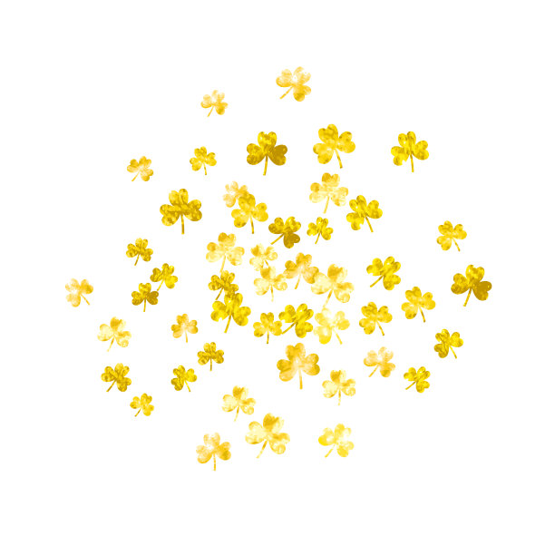 三叶草背景的圣帕特里克节。图片下载