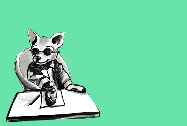 狗狗喜欢老板图片下载