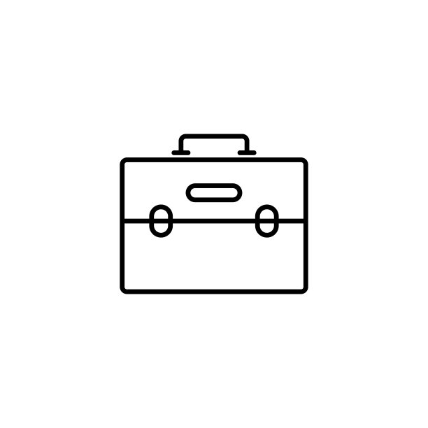 公文包矢量图标图片下载