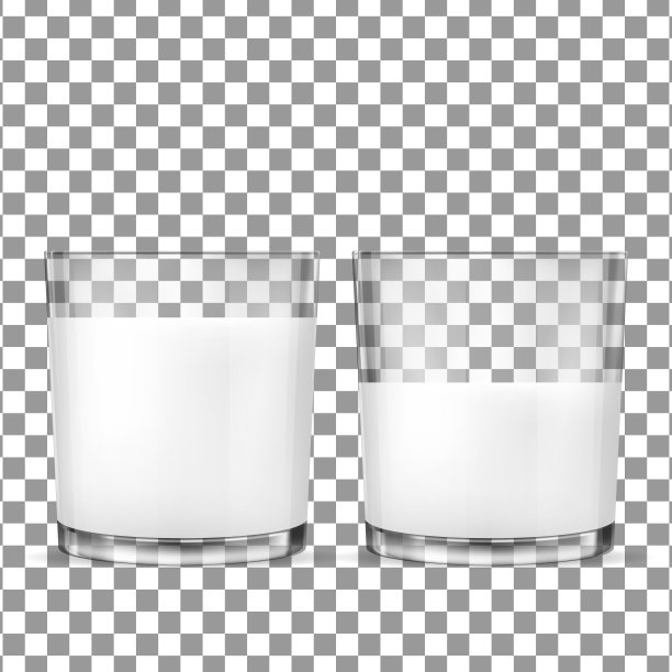 真实透明的牛奶杯图片下载