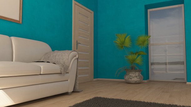 3D当代客厅室内和现代家具图片下载