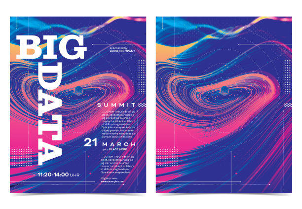 大数据meetup海报模板。图片下载