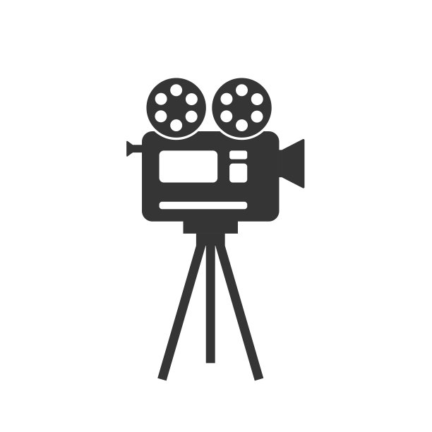 电影摄像机图标或标志孤立在白色背景上。电影时间概念。创意模板的电影海报。简单的平面风格矢量插图。图片下载
