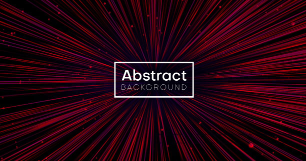 抽象的红色数字背景与光束，霓虹灯射线。图片下载