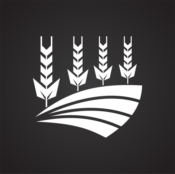 谷物图标的背景图形和网页设计。简单的矢量信号。网站按钮或手机应用的互联网概念符号。图片下载