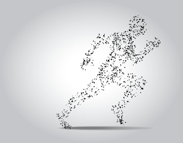 运行三维线框人体多边形图片下载