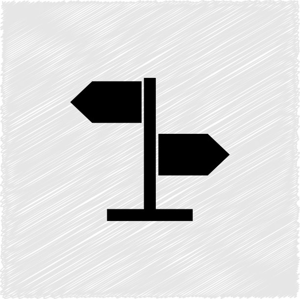 方向标志-绿色矢量图标图片下载