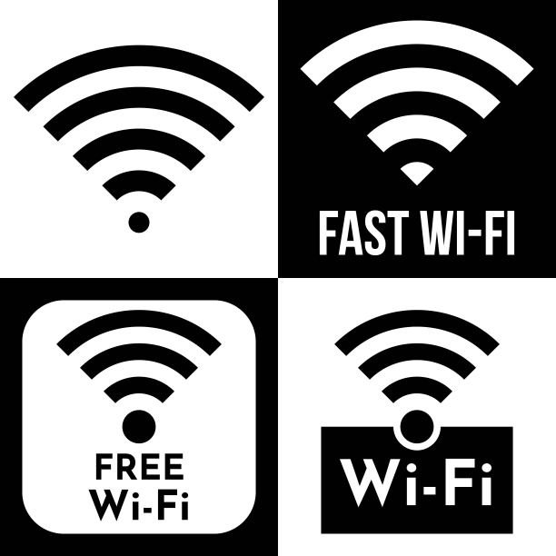 免费WiFi标志图标，无线局域网矢量图片下载