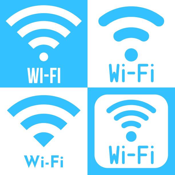 WiFi符号图标：无线局域网络矢量图片下载