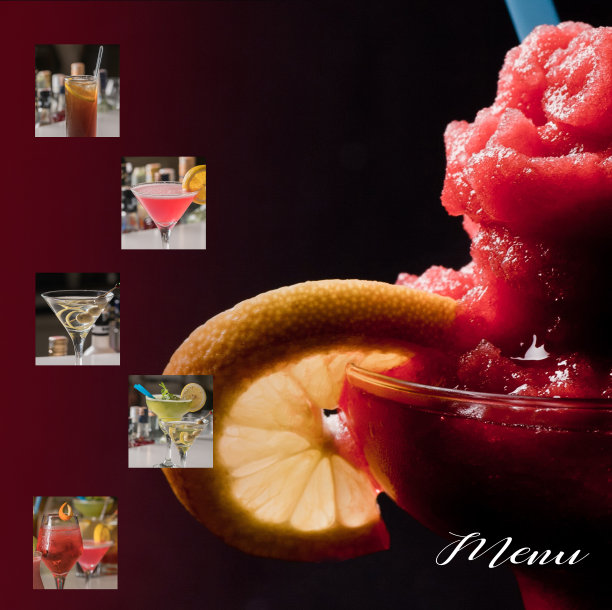 许多不同的酒精鸡尾酒拼贴画图片下载