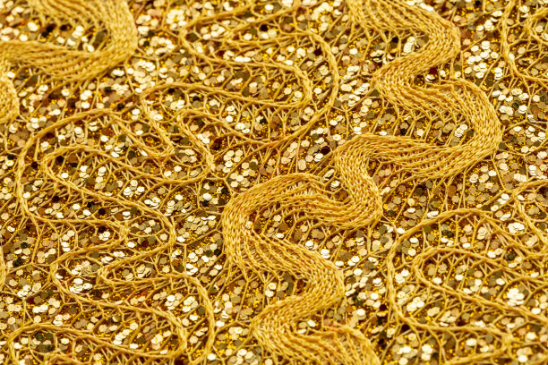 中国传统的金线刺绣图片下载