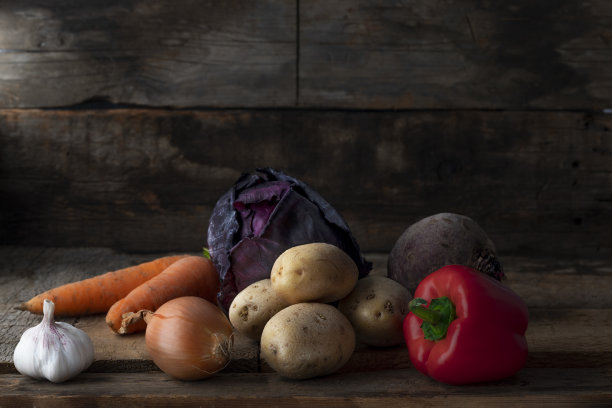 生素食。新鲜的蔬菜图片下载