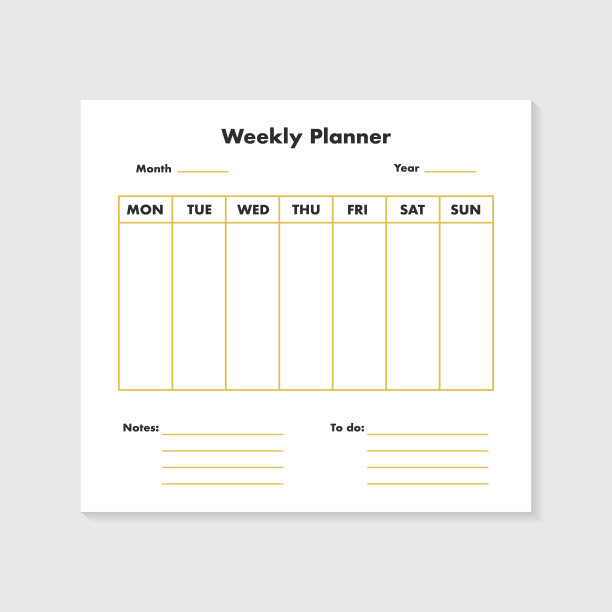 每周计划清单图片下载