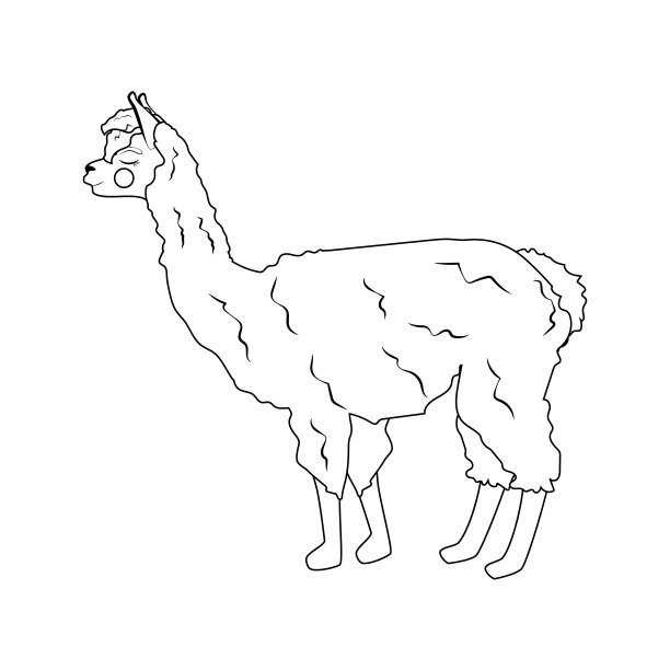 火焰羊驼插图图片下载