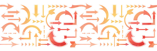 水彩箭头变形图片下载