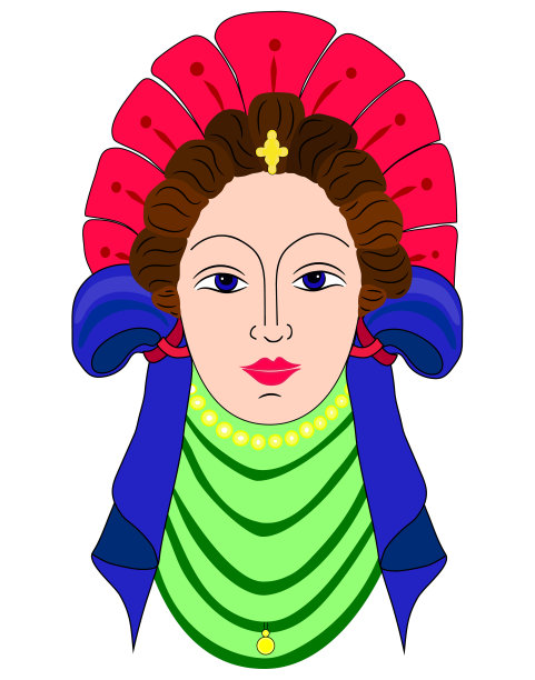 一个穿着古装的女孩的肖像图片下载