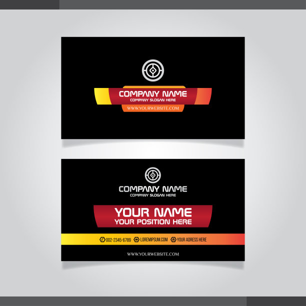 矢量抽象创意名片(套模板)图片下载