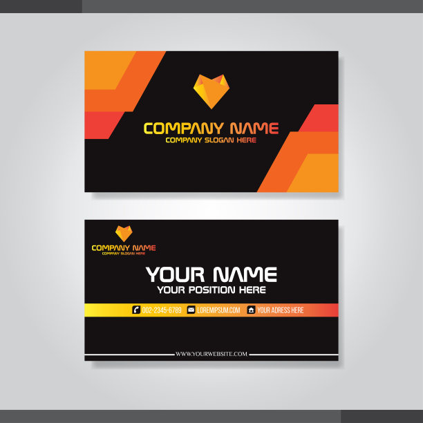 矢量抽象创意名片(套模板)图片下载