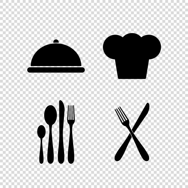 餐厅矢量图标集图片下载