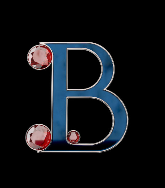 宝石字母- 3D渲染图片下载