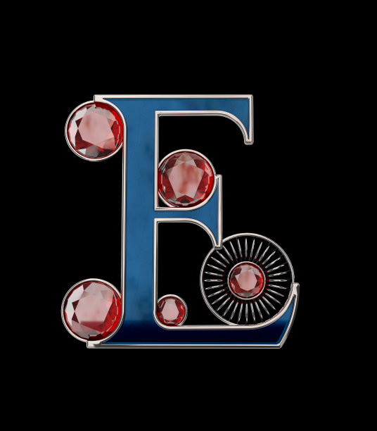 宝石字母- 3D渲染图片下载