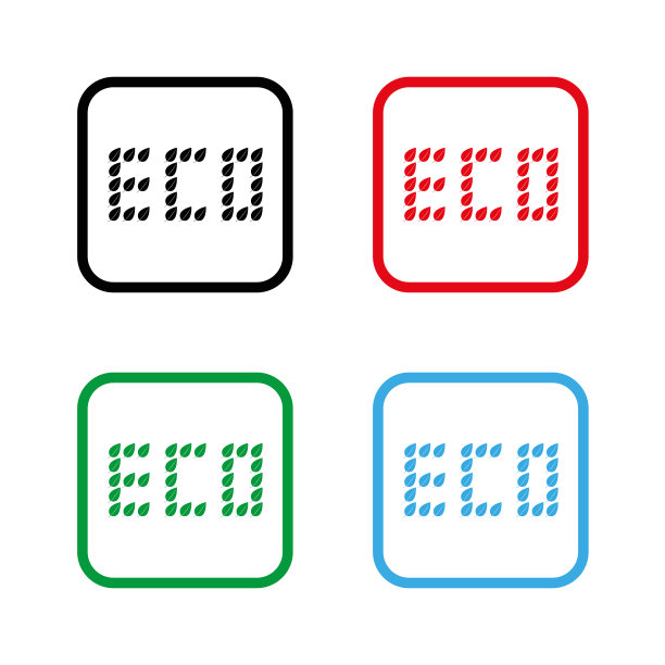 叶色生态矢量图标图片下载