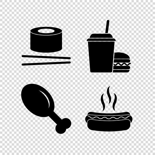 食物-矢量图标;设置-腿;热狗;鸡腿;寿司图片下载