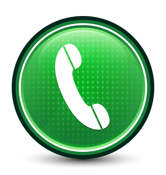 手机图标亮闪绿色圆形按钮图片下载
