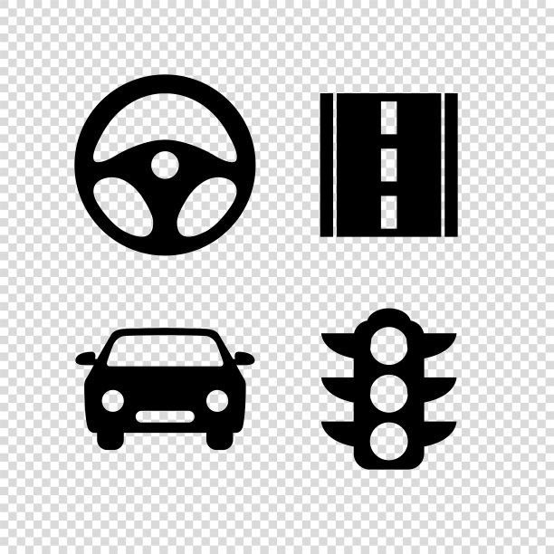 道路矢量图标集图片下载