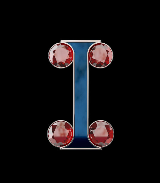 宝石字母- 3D渲染图片下载