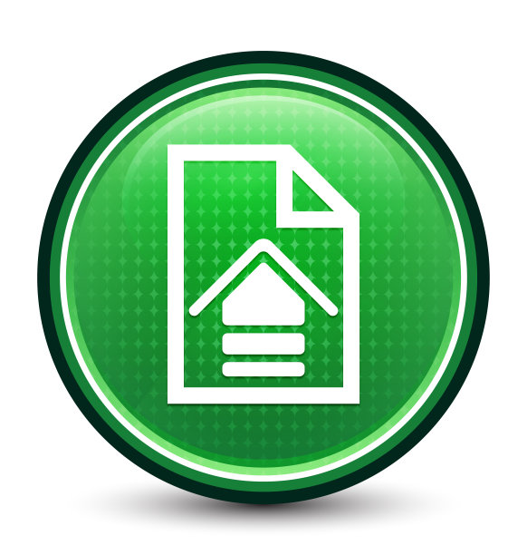 上传文件图标亮闪绿色圆形按钮图片下载