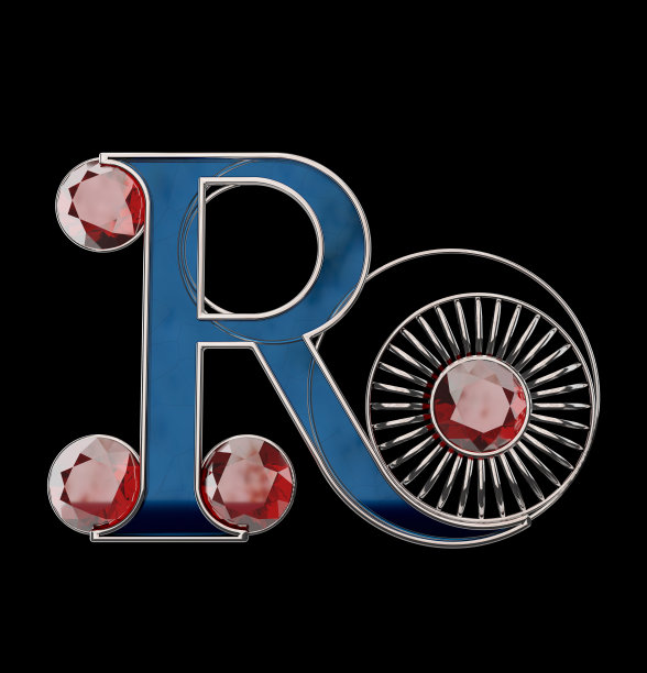 宝石字母- 3D渲染图片下载