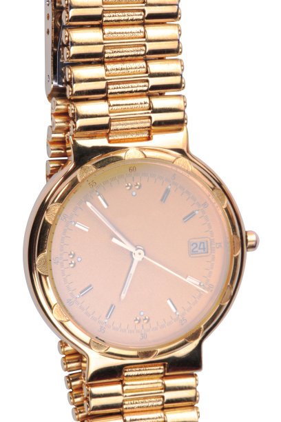 镀金手表隔离图片下载